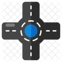 Roundabout Roadway Highway Icon