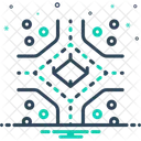 Roundabout Intersection Path Icon