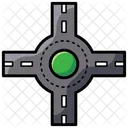 Roundabout Road Junction Road Roundabout Icon