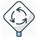 Roundabout sign  Icon