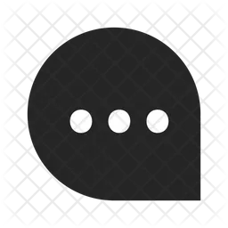 Rounded speech bubble with three dots  Icon