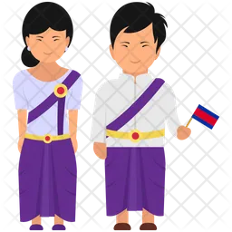 Roupa cambojana  Ícone