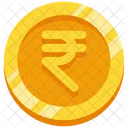 Roupie Indienne Argent Monnaie Icône