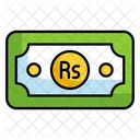 Roupie Pakistanaise Argent Especes Icône