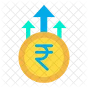 Croissance Des Roupies Croissance Des Entreprises Croissance De Largent Icône