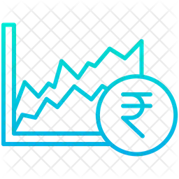 Graphique des roupies  Icône