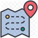 Travel Route Map Icon