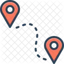 Route Location Tracking Icon