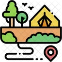 Route Location Camping Icon