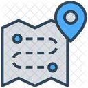 Travel Route Map Icon