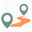 Route Road Car Icon