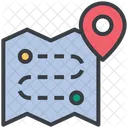 Travel Route Map Icône