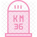 Route Km Duotone Line Icon Icon