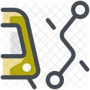 Tram Segment Path Navigation Icon