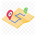 Route Map Roadmap Location Map Symbol