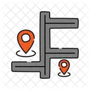 Route map handrawn  Icon