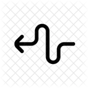 Sinueuse Gauche Route Icon