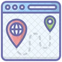 Route Tracking Online Location Direction Icon