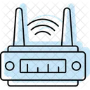 Router Farbe Schatten Dunnes Symbol Symbol