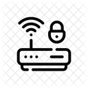 Router Wifi Padlock Icon