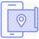 Routing Duotone Line Icon Icon