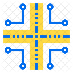 Routing Icon - Download in Flat Style
