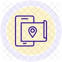 Routing Line Icon Icon