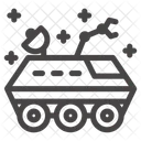 Rover Lunaire Robot Plat Icône