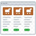 Row Wise Items Shopping Trolley Icon