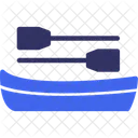 Rowboat Small Rowing Boat Oar Powered Craft Icon