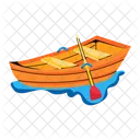 Rowboat Paddle Boat Wooden Boat Icon