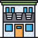 Rowhouse Appartment Raw Buildings Icon