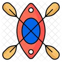 Rowing Boat Rafting Ship Icon