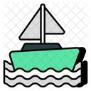 Rowing Boat Rafting Rubber Boat Icon