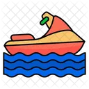 Rowing Boat Rafting Ship Icon