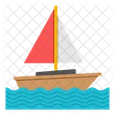 Rowing Boat Rafting Ship Icon