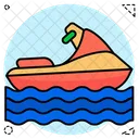 Rowing Boat Rafting Ship Icon