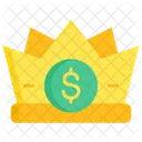 Royalties Dinheiro Coroa Ícone