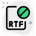 RTF-Datei verboten  Symbol