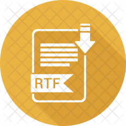 Rtf File Icon - Download In Glyph Style