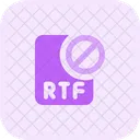 Rtf File Banned Rtf Banned File Icon