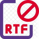Rtf File Banned Rtf Banned File Icon