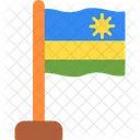 Ruanda Pais Bandeira Ícone