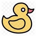 Rubber Duck Kid And Baby Baby Toy Icon
