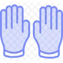 Rubber Glove Duotone Line Icon Icon