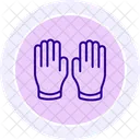 Rubber Glove Color Circle Icon Icon