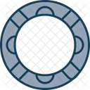 Rubber Ring Swim Pool Icon