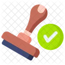 Rubber Stamp Certificate Agreement Icon