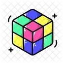 Cube Colore Arriere Plan Icône