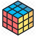 Rubik Cube Playing Kid Icon